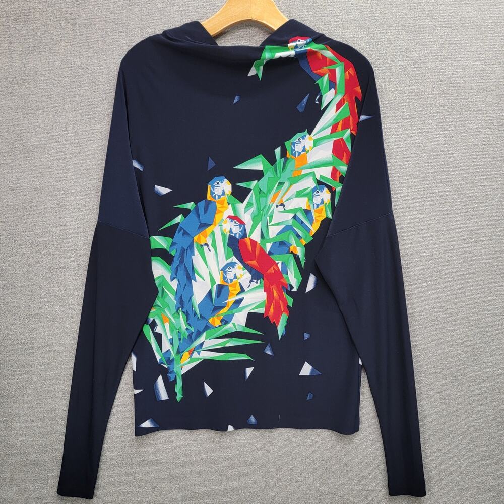 NORMA KAMALI PARROT PRINT TOP, SIZE S0 - Picture 2 of 8